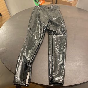 High Rise patten leather leggings